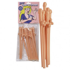 Penis Straws Skin coloured 10 pack